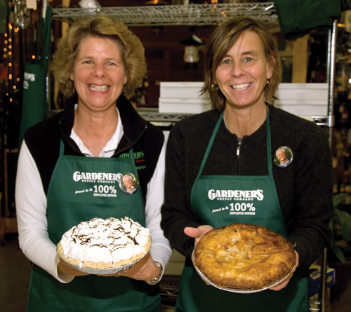 Pie that says 100% Employee Owned on crust