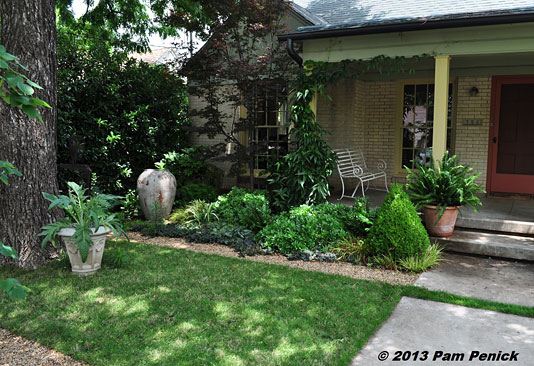 Frame a picturesque rectangular lawn